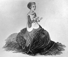 Lady's costume, 14th century, (1910)