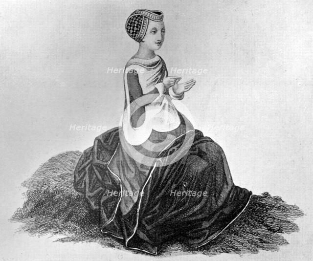 Lady's costume, 14th century, (1910). Artist: Unknown