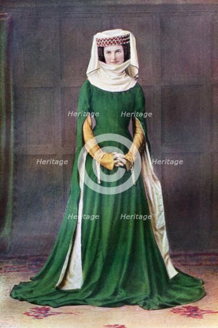 Lady's dress, 14th century, (1910). Artist: Unknown