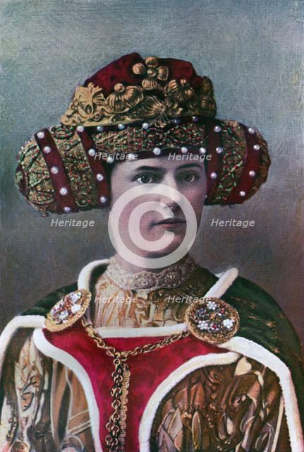 Lady's headdress, 14th century, (1910). Artist: Unknown