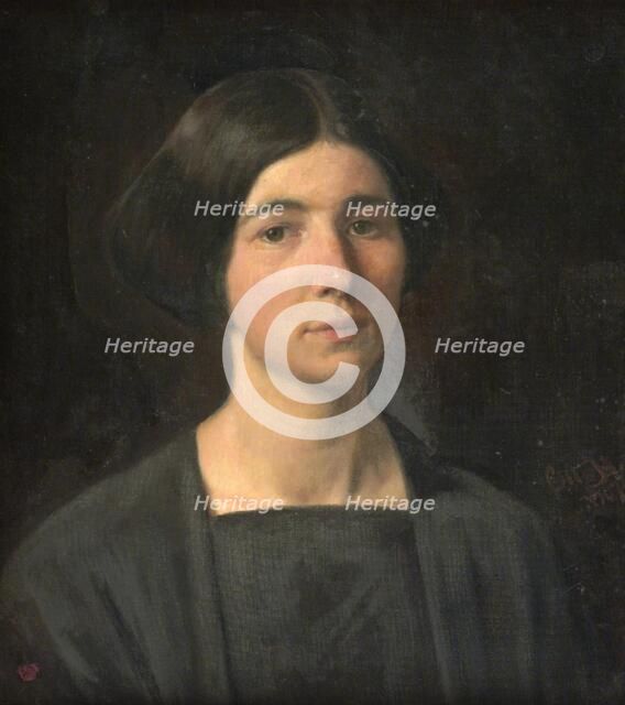 Lady's portrait; Ms. Aagaard, 1907. Creator: Otto Haslund.