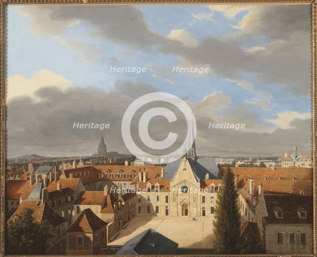 Laennec Hospital seen from rue de Sevres, 1839. Creator: Corard.