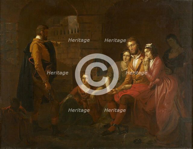 Lafayette in Prison at Olmütz, 1850. Artist: Matteson, Tompkins Harrison (1813-1884)