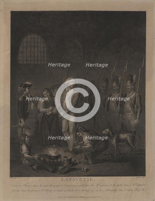 Lafayette in Prison at Olmütz. Artist: Morland, George (1736-1804)