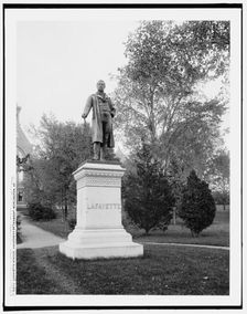 Lafayette statue, University of Vermont, Burlington, Vt., between 1900 and 1906. Creator: Unknown