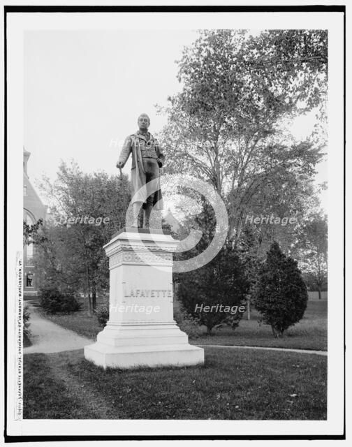 Lafayette statue, University of Vermont, Burlington, Vt., between 1900 and 1906. Creator: Unknown.