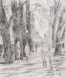 Lafayette Square, Washington, 1926. Creator: Frederick Childe Hassam