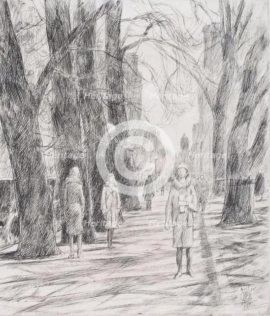 Lafayette Square, Washington, 1926. Creator: Frederick Childe Hassam.