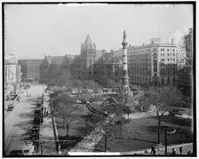 Lafayette Square and Main St., Buffalo, N.Y., between 1900 and 1915. Creator: Unknown
