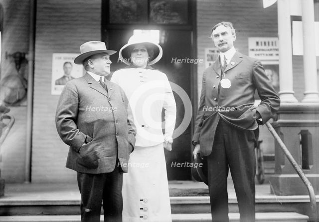 Lafe Gleason & wife & J. Jaeckel, between c1910 and c1915. Creator: Bain News Service.