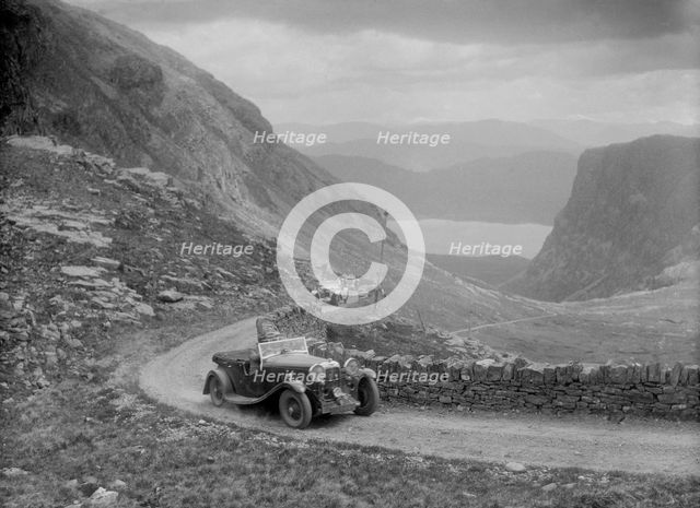Lagonda competing in the RSAC Scottish Rally, 1936. Artist: Bill Brunell.