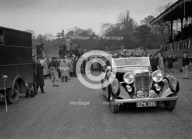 Lagonda open 4-seater tourer, possibly owned by Earl Howe, Crystal Palace, London, 1939. Artist: Bill Brunell.