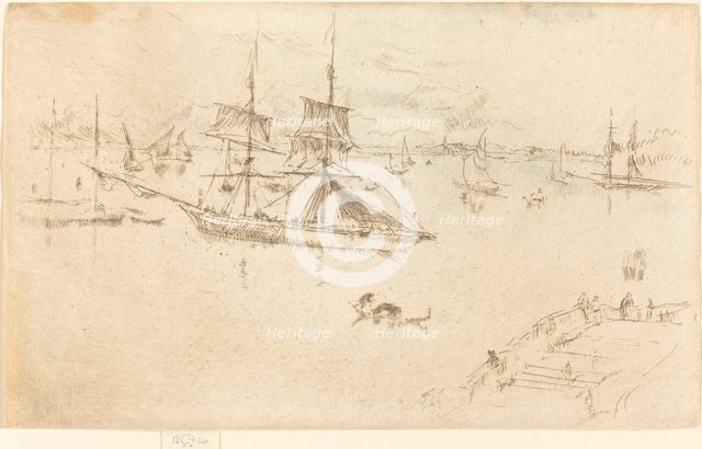 Lagoon: Noon, 1879/1880. Creator: James Abbott McNeill Whistler.