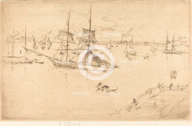 Lagoon: Noon, 1879/1880. Creator: James Abbott McNeill Whistler.