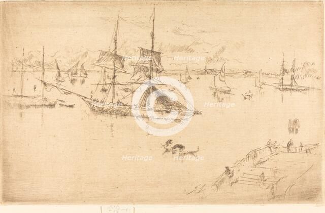 Lagoon: Noon, 1879/1880. Creator: James Abbott McNeill Whistler.