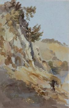 Lago Agnano and the Grotta del Cane, 1825. Creator: James William Giles