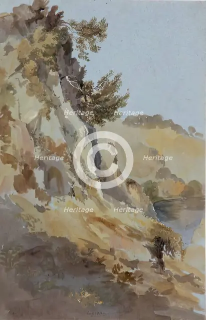 Lago Agnano and the Grotta del Cane, 1825. Creator: James William Giles.