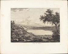Lago di Nemi, 1792. Creator: Albert Christoph Dies
