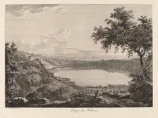 Lago di Nemi (Lake Nemi), 1792. Creator: Albert Christoph Dies