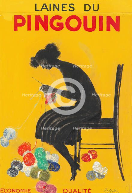 Laines du Pingouin , c. 1920. Creator: Cappiello, Leonetto (1875-1942).