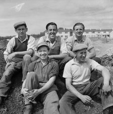 Laing constuction workers, Plymouth, Devon, 12/04/1956. Creator: John Laing plc