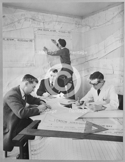 Laing office workers, Newport Pagnell, Milton Keynes, 03/07/1958. Creator: John Laing plc.
