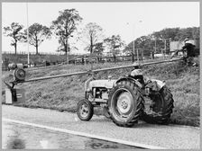 Laing workers on section of the Birmingham to Preston Motorway (M6), Staffordshire, 02/10/1963 Creator: John Laing plc