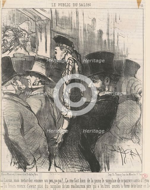 Laisse-moi regarder encore un peu. papa!..., 1852. Creator: Honore Daumier.