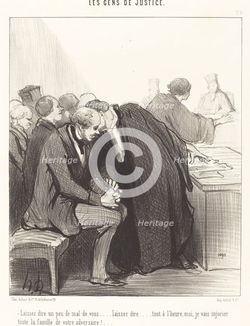 Laissez dire un peu de mal de vous..., 1847. Creator: Honore Daumier.