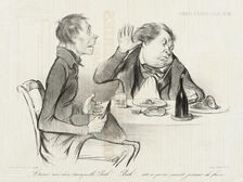 Laissez-moi donc tranquille, Bah! Bah! est-ce qu'on meurt jamais de faim..., 1838. Creator: Honore Daumier