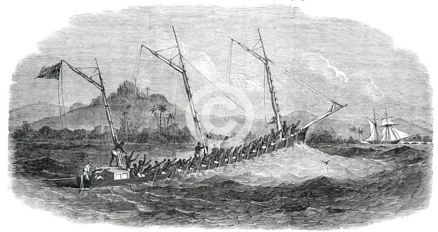 Laird's Patent Sectional Boat, built for Her Majesty's Consul at Fernando Po, 1850. Creator: Unknown.