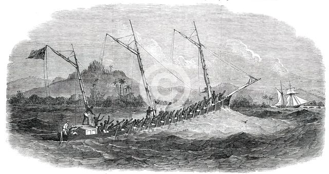 Laird's Patent Sectional Boat, built for Her Majesty's Consul at Fernando Po, 1850. Creator: Unknown.