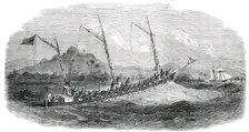 Laird's Patent Sectional Boat, built for Her Majesty's Consul at Fernando Po, 1850. Creator: Unknown