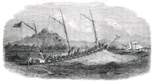 Laird's Patent Sectional Boat, built for Her Majesty's Consul at Fernando Po, 1850. Creator: Unknown