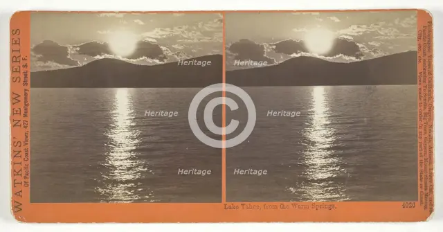 Lake Tahoe, from the Warm Springs, 1878/82. Creator: Carleton Emmons Watkins.