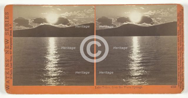 Lake Tahoe, from the Warm Springs, 1878/82. Creator: Carleton Emmons Watkins.