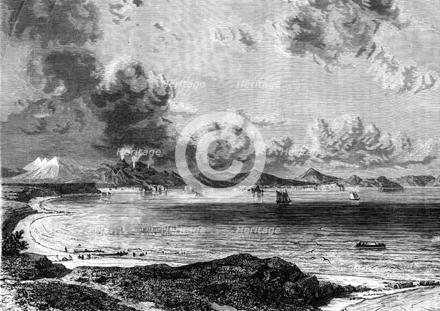 Lake Taupo, North Island, New Zealand, 1886.Artist: Eugene Ciceri