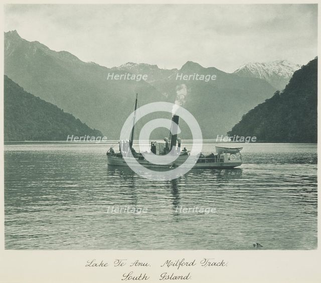 Lake Te Anau, Milford track, South Island. From the album: Record Pictures of New Zealand, 1920s. Creator: Harry Moult.