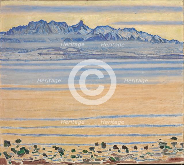 Lake Thun with Stockhorn Range, 1904.