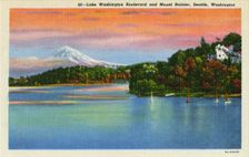 Lake Washington Boulevard and Mt. Rainier, Seattle, Washington, 1935