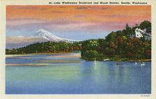 Lake Washington Boulevard and Mt. Rainier, Seattle, Washington, 1935