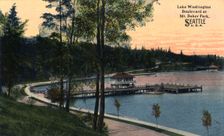 Lake Washington Boulevard, Mount Baker Park, Seattle, Washington, USA, 1911