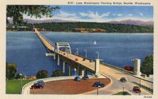 Lake Washington Floating Bridge, Seattle, Washington, USA, 1942