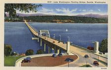 Lake Washington Floating Bridge, Seattle, Washington, USA, 1942