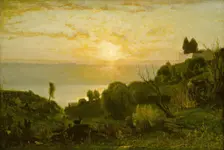 Lake Albano, Sunset, c. 1874. Creator: George Inness
