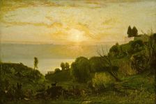 Lake Albano, Sunset, c. 1874. Creator: George Inness