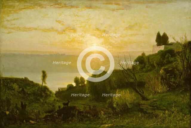 Lake Albano, Sunset, c. 1874. Creator: George Inness.