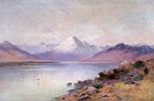 Lake and mountain, (1910s?). Creator: William Menzies Gibb