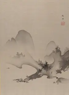 Lake and Mountains, ca. 1885-89. Creator: Hashimoto Gaho
