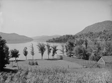 Lake and Rogers Rock from the north, Lake George, N.Y., The, c1904. Creator: Unknown